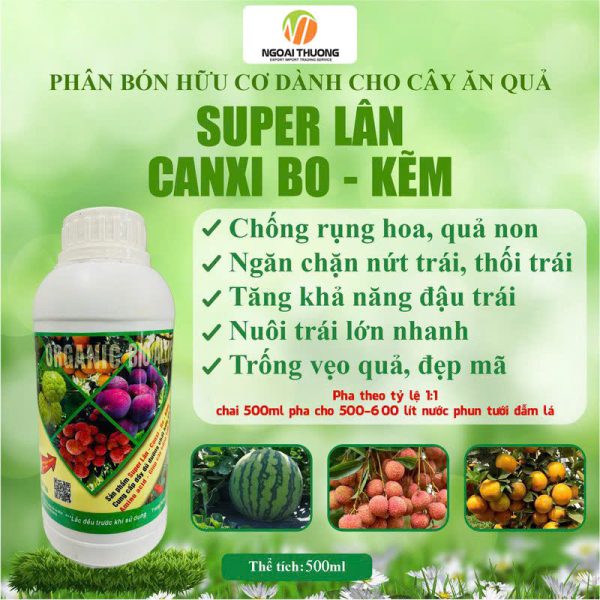 Supe Lân Canxi Bo Kẽm – Organic Bio Allicin