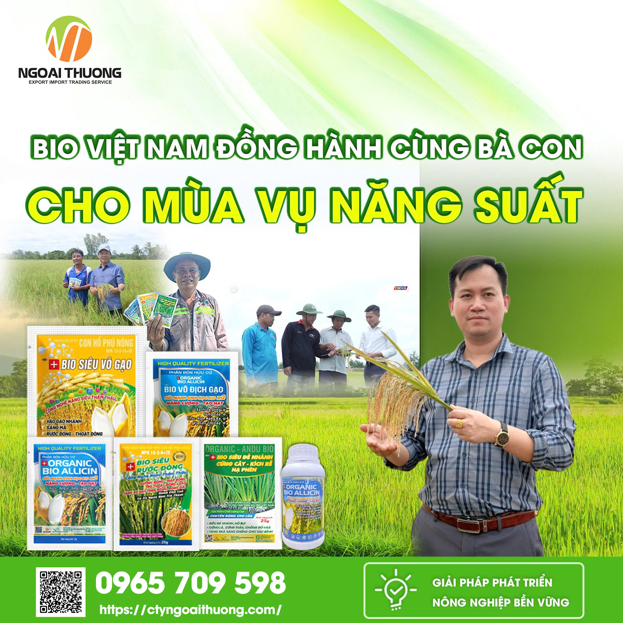 Bio Việt Nam Đồng Hành Cùng Bà Con Cho Mùa Vụ Năng Suất